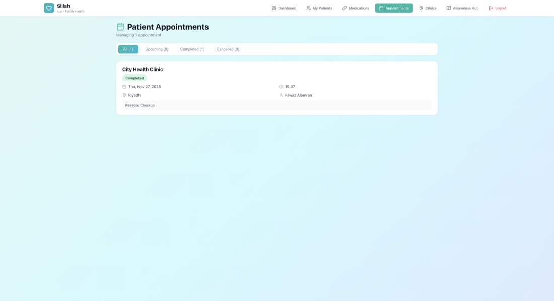 Sillah prototype: Appointments