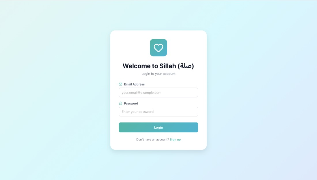 Sillah prototype: Sign in